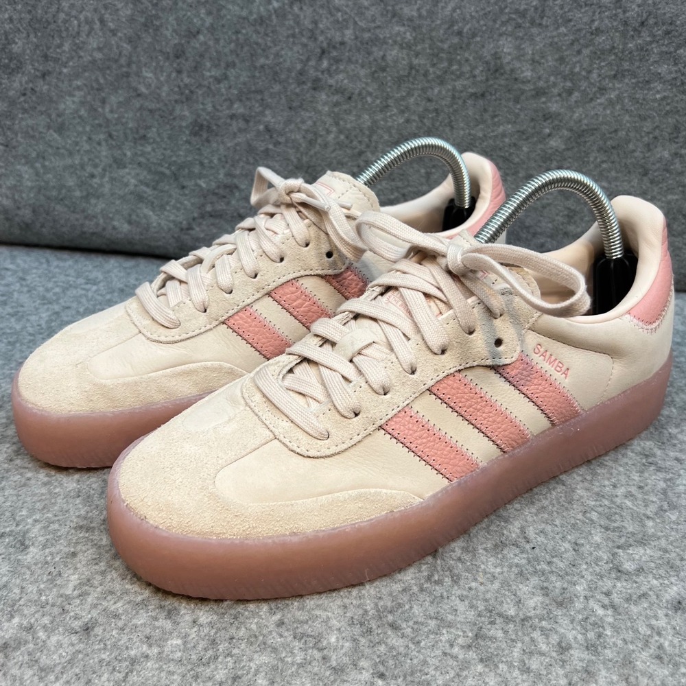 Adidas Samba Platform Shoes Pink On Pink  Suede Classic Fashion Women's Size 10